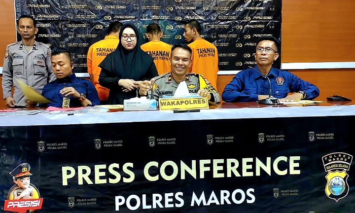 Polres Maros Rilis Penangkapan Dua Buron Pelaku Curas