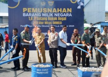KPPBC TMP C Parepare Lakukan Pemusnahan Barang Hasil Penindakan Selama Setahun Terakhir