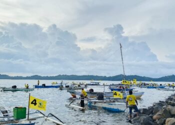 Puluhan Perahu Nelayan Ramaikan Kampanye Rapat Umum Erat Bersalam di Taman Mattirotasi