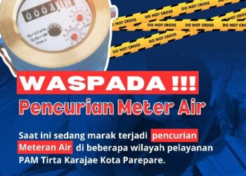 PAM Tirta Karajae Himbau Pelanggan Waspada Maraknya Pencurian Meteran Air
