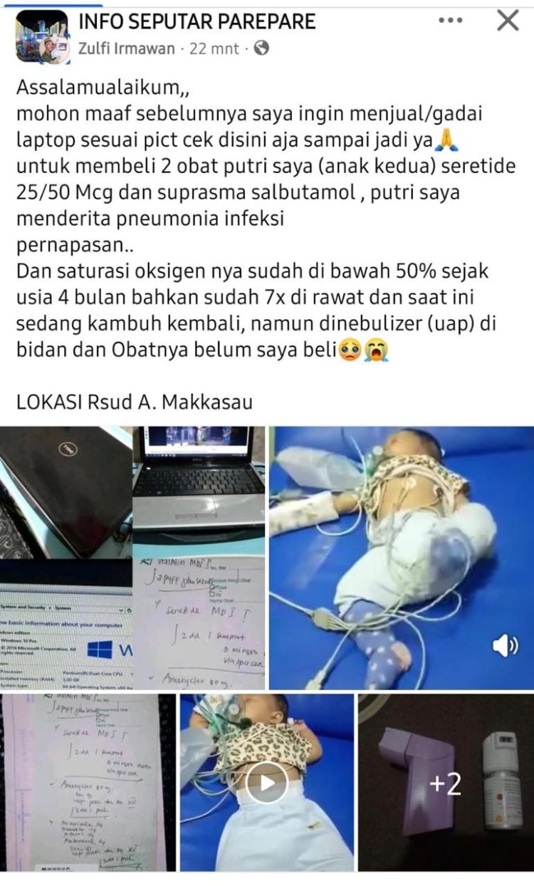 RSUD Andi Makkasau Angkat Bicara Terkait Postingan Viral di Facebook, Klarifikasi Isu Penjualan Laptop untuk Obat Anak