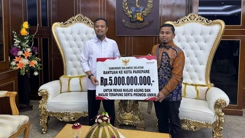 Pemkot Parepare Terima Bantuan Rp5 Miliar dari Pemprov Sulsel